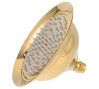 Titanium Fixed Shower Head for Home Bathroom, Golden Polished | Gentle Low Flow Pressure, Easy Installation, Standard Arm Fit, Tiled Wall Use, Modern Simple Style