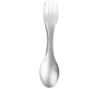 Titanium Fork and Spoon, 2 in 1 Camping Equipment - Pure Steel Forks and Spoons, Combined Alloy Camping Equipment, Eco-Friendly Spork for Backpacking, Hiking