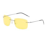Titanium Frameless Polarized Sunglasses Driver Driving Night Vision Goggle Folding Ultra L