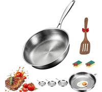 Titanium Frying Pan, 2026 Upgrade Titanium Hammered Pan Pro with Lid, Titaniums 26/28/30cm Frying Pan for Cooking for All Stovetops, Extreme Heat-Resistant & Lasts a Lifetime (No lid, 26cm)