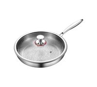 Titanium Frying Pan, Titanium Construction, 26cm, 28cm, 30cm, 32cm, Skillet Cookware with Lid, Cooking Pan, Nonstick Surfaces and Convenient Lid Included, for Apartments, Dorms, and Indoor Kitchens