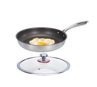 Titanium Frying Pan - Titanium Frying Pan with Lid | Nonstick Cookware, Multifunctional Cookware for Beginner Home Cooks Busy Families Prep