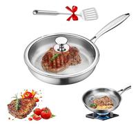 Titanium Frying Pan, Titaniums Cookware, Siraat Titanium Pans for Cooking, Scratch-Resistant,Non-Stick,Ultra-Durable,Titaniums Pans for All Stovetops (Without Lid,9.44in)