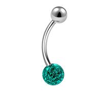 Titanium G23 14g Belly Button Rings Piercing Jewelry navel Ear Lobe Earring 5mm crystal ferido ball More Choices, Titanium, no gemstone