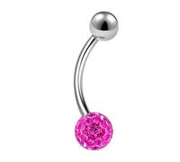 Titanium G23 14g Belly Button Rings Piercing Jewelry navel Ear Lobe Earring 5mm crystal ferido ball More Choices, Titanium, no gemstone
