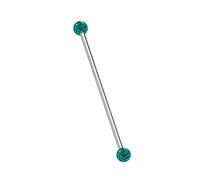 Titanium G23 14g industrial barbell piercing Piercing Jewelry 5mm Ferido Crystal More Choices, Titanium, no gemstone