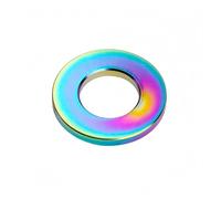 Titanium gasket M3 M4 M5 M6 M7 M8 M10 M12 M14 bicycle motorcycle flat gasket 1 piece(Rainbow,M8)