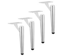 Titanium Gold 18cm Metal Table Legs Set of 4 Round Tube Design for Bathroom Cabinets & Countertops Support for Stylish Furniture Upgrade