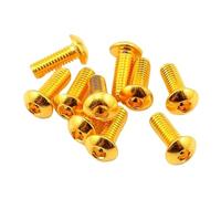 Titanium Gold Hex Socket Screws - M2 M2.5 M3 M4 M5, Grade 12.9, Half Round Head, 5-30mm,(20pcs,M4x35mm)