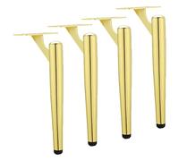 Titanium Gold Metal Table Legs Set of 4 Round Tube for Bathroom Cabinets & Countertops 18cm Height Furniture Hardware Stylish Home Decor