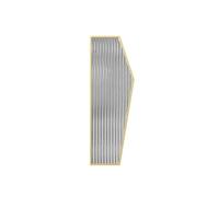 Titanium Gold Urinal Partition - Men's for Toilets Creative Divider for Schools & Shopping Malls 1 Piece Urinal Shield for Enhanced Hygiene and Comfort