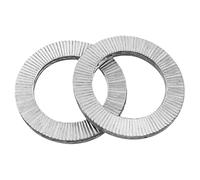 Titanium GR5 Dual-Stacked Self-Locking Washers | Anti-Loose Lock Washers | M3 M4 M5 M6 M8 M10 M12 M14 M16 | Fastening Hardware for Automotive Motorcycle Industrial Machinery (M4-50pcs)