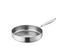 Titanium Hammered Pan Pro, Titanium Frying Pans, Lightweight, Heats Evenly, Heats Quickly, and is Suitable for All Stoves (24 cm,No lid)