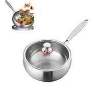 Titanium Hammered Pan with Lid, 11in Nonstick Multi-Layer Wok | Hammered titanium surface with a 3-layer base for fast, uniform heat and easy food release