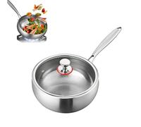 Titanium Hammered Pan with Lid, Thickened Multi-Layer Stock Pot, Titanium Wok Pan, Scratch-Resistant Non Stick Titanium Frying Pans, Even Heating for Cooking