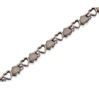 Titanium Heart Link Magnetic Bracelet - 7.25in - J1566