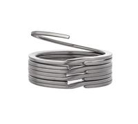 Titanium Heavy Duty Nice Elasticity Key Rings 1.18"/30mm Easy Open Keyring in Bulk by BANG TI, Grey 5pack, 30 mm