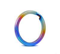 Titanium Key Ring for Dog ID Tags, Split Ring with Side Push Mechanism, 18mm/25mm/32mm Diameter, Heat-Resistant & Corrosion-Free, Outdoor Gear Accessory(18mm)