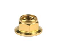 Titanium Lock Nuts M6, M8, M10, M12 for Bicycle and Motorcycle - Flange Design Flange Hex Nut(Blue 4pcs,M12)