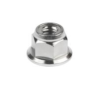 Titanium Lock Nuts M6, M8, M10, M12 for Bicycle and Motorcycle - Flange Design Flange Hex Nut(Titanium,M10)