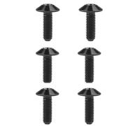 Titanium M4 M5 M6 10/12/15/20/25mm Torx Plum Umbrella Head Bolt Motorcycle Housing Screws Pack of 6(Black,M5x15mm)