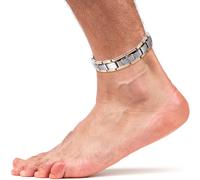 Titanium Magnetic Anklet - Silver & Rose Gold 26cm