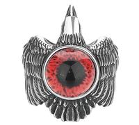 Titanium Men's Gemstone Rings Evil Eye Eagle Design Trendy Jewelry Gift