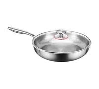 Titanium Pan,Frying Pan with Lid - Scratch-Resistant Skillet, Even-Heating Multipurpose Cookware for Induction Cooktop Electric Stove