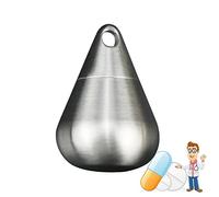 Titanium Pill Fob Necklace, Waterproof Pill Case Keychain, Pill Container Small EDC Travel Outdoor Pill Bottle, Hidden Pill Holder Pendant, Discreet Daily Pill Organizer, Bpa Free