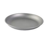 Titanium Plate Round Dish Frying Pan for Picnic BBQ 185x25mm | Titanium,corrosion-resistant,no odor,round edges,easy clean,frypan or plate,home,outdoor,camping,hiking,picnic