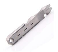 Titanium Pry Bar Crowbar Nail Puller Outdoor Survival with Pocket Clip Large Heavy Duty Lever EDC Multi-Function Tool by Hamans (Grey)