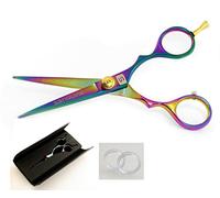 Titanium Rainbow Hair Scissors, Hairdressing Barber Salon Scissors 5.5 inch