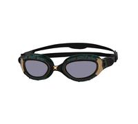 Zoggs Predator Flex Swimming Goggles Black Green Gold with Dark Grey Lenses