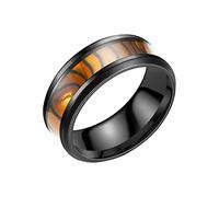Titanium Ring Men Popular Exquisite Ring Simple Fashion Jewelry Popular Accessories Snow Dragon Ring (Yellow, 8)