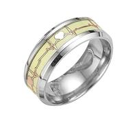 Titanium Ring Steel Ring Luminous Fluorescent Ring and America Europe Rings Size 8 Ring (H, One Size)
