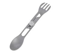 Titanium Rotating Spork, Folding Spoon and Fork 2 in 1 for Survival | Multifunctional Camping Tool for Barbecue Travel Hiking Outdoor Picnic