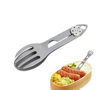 Titanium Spork: Multifunctional Folding Fork Spoon Combo, Camping, Hiking, Backpacking, Kitchen Utensils For Travel, Picnic, Outdoor, BBQ, Mountaineering | H