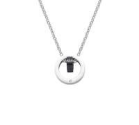 Titanium Steel Double Loop LOVE Necklace Minimalist Couple Pendant Unisex Hip Hop Jewelry Gift