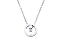 Titanium Steel Double Loop LOVE Necklace Minimalist Couple Pendant Unisex Hip Hop Jewelry Gift