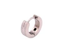 Titanium Steel Frosted Small Hoop Earrings Punk Jewelry For Men Steel Color Nice processing