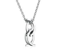 Titanium Steel Kiss Fish Deformed Ring Pendant, Foldable And Stretchable Creative Stainless Steel Necklace