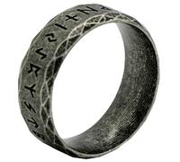 Titanium Steel Rune Ring for Men Vintage Nordic Viking Design Gift for Him