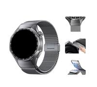 Titanium Strap For Huawei Watch 5 46mm No Gaps Specialized Button Quick-release Metal Band Replace Bracelet(Titanium gray)