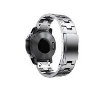 Titanium strap suitable fit for Garmin Fenix 7X 7 6X Pro 5X Plus/Internal/Epix wristband 22mm 26mm(Silver,26mm)