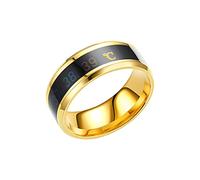 Titanium Temperature Stainless Temperature Steel Couple Ring Ring Steel Change Temperature Smart Color Body Womens Rings Size 9 (Brown, One Size)