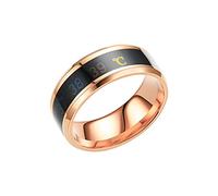 Titanium Temperature Stainless Temperature Steel Couple Ring Ring Steel Change Temperature Smart Color Body Womens Rings Size 9 (Yellow, One Size)