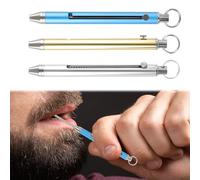 Titanium Toothpicks, 3Pcs Portable Telescopic Tooth Pick Metal with Keychain 9g 7.2-11cm ⌀5mm Reusable Pocket Toothpicks Food Fruit Picks Stick for Home Outdoor Camping Travel and Picnic