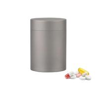 Titanium Waterproof Pill Case, Portable Pill Box Organizer, Extra Large Travel Pill Container, Outdoor Sealed Medicine Bottle, Bpa Free Daily Pill Holder for Purse Pocket Wallet