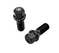 Titanium Wheel Bolt Cone Seat For VW Wheel Bolt | Gr5 M14x1.5x28-45mm Cone Seat(Black,10psM14x1.5x28mm)
