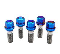 Titanium Wheel Bolt Cone Seat For VW Wheel Bolt | Gr5 M14x1.5x28-45mm Cone Seat(Blue,10psM14x1.5x45mm)